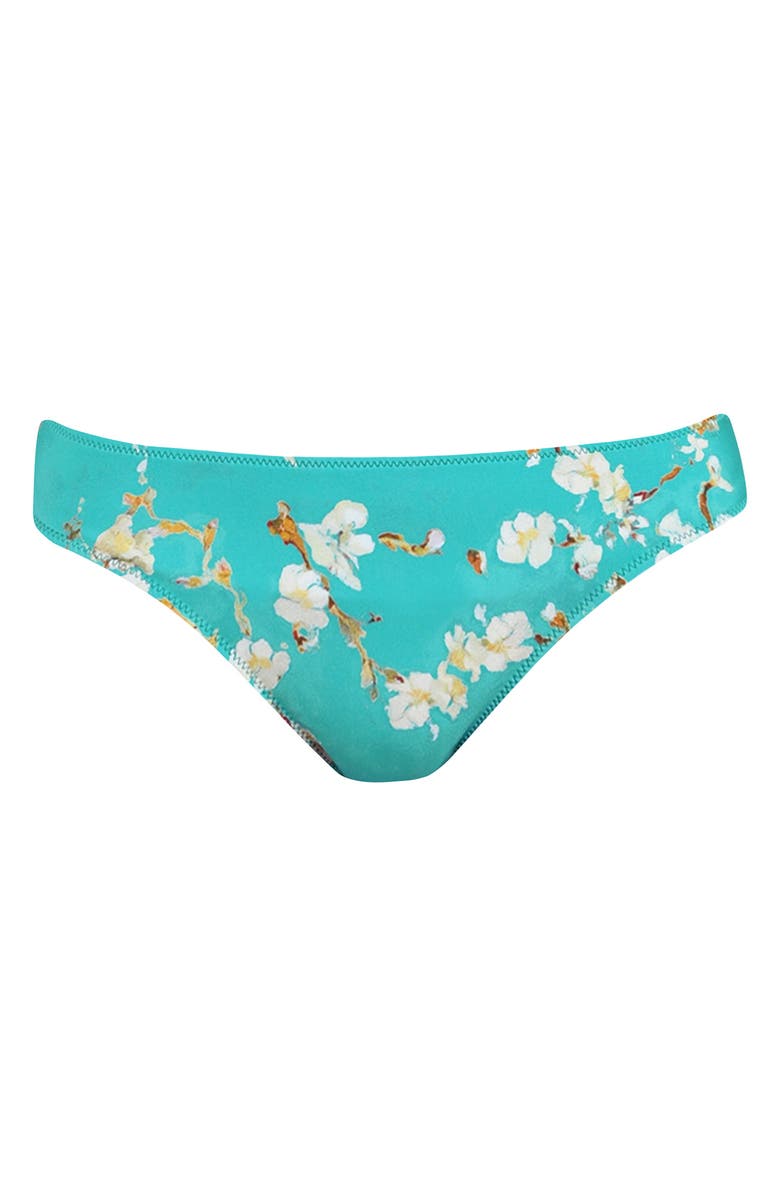 L'AGENCE Nicole Cherry Classic Bikini Bottoms, Alternate, color, Aqua