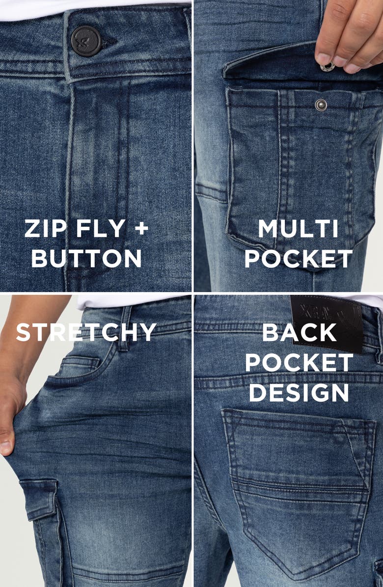 XRAY Cargo Denim Shorts, Alternate, color, 