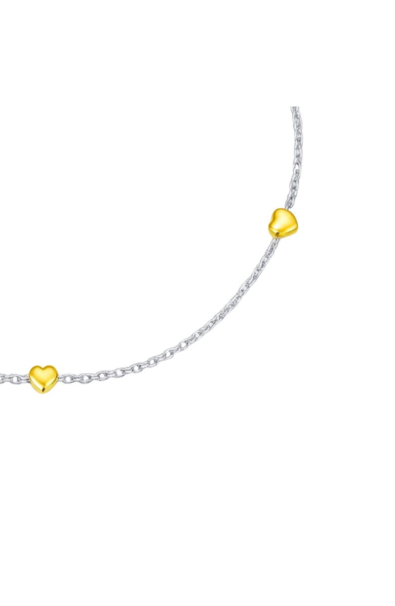 Donatello Gian Two Tone Heart Bracelet, Alternate, color, Silver