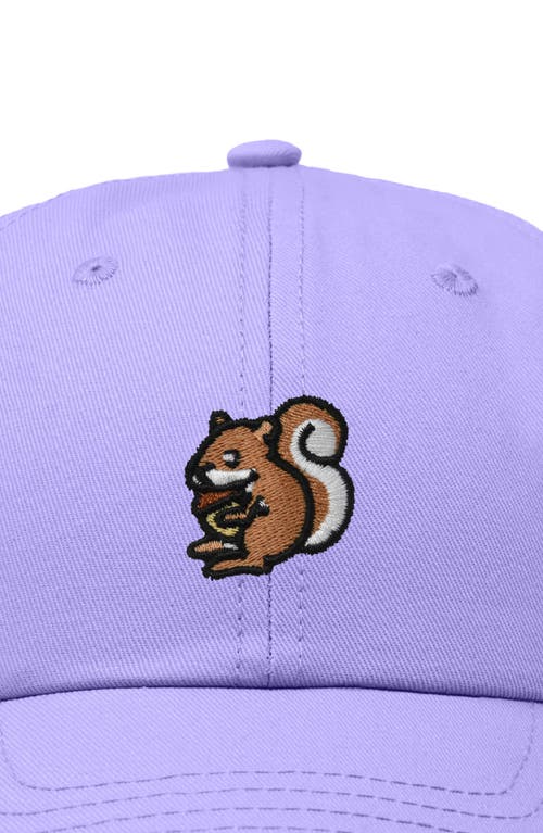 Shop Dalix Squirrel Embroidered Outdoor Cap In Lavender