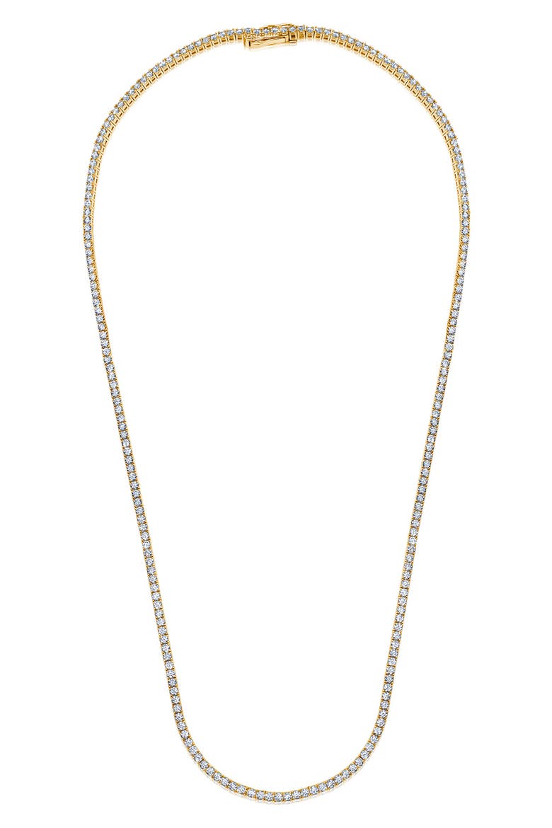 Cubic Zirconia Tennis Necklace, Main, color, NO COLOR
