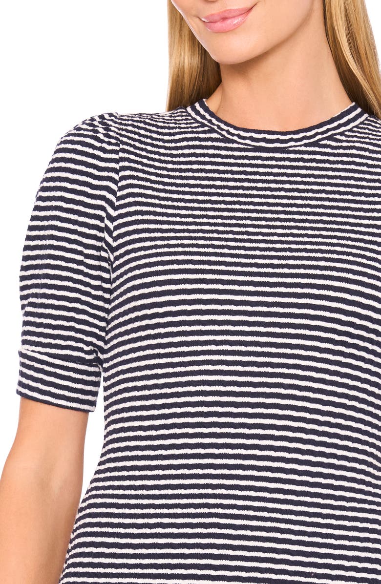 Halogen<sup>®</sup> Stripe Puff Sleeve T-Shirt, Alternate, color, Baritone Blue