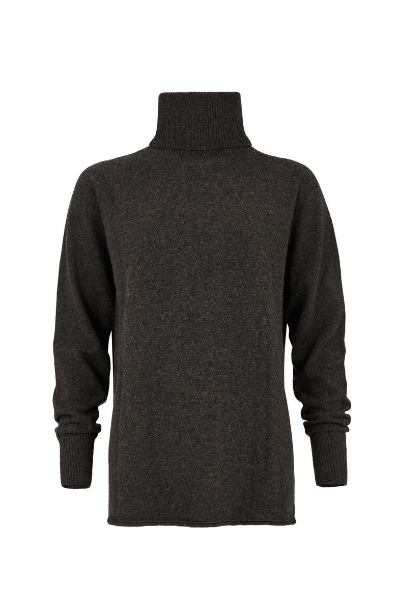 Celtic & Co. Geelong Wool Slouch Turtleneck Sweater, Alternate, color, Charcoal