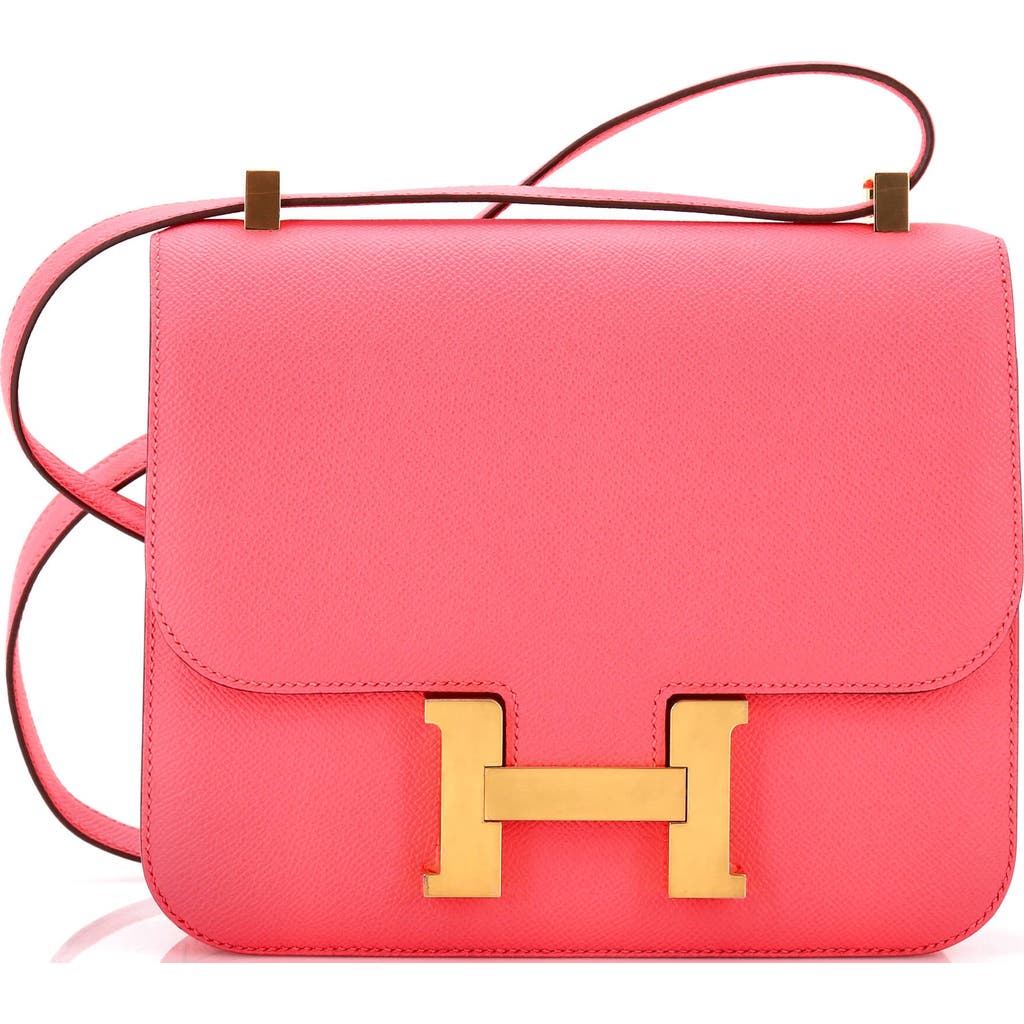 Pre-owned Hermes Hermes Constance Bag Epsom 24 In Pink