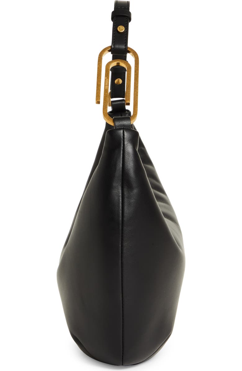 Off-White Paper Clip 28 Leather Hobo Bag, Alternate, color,
