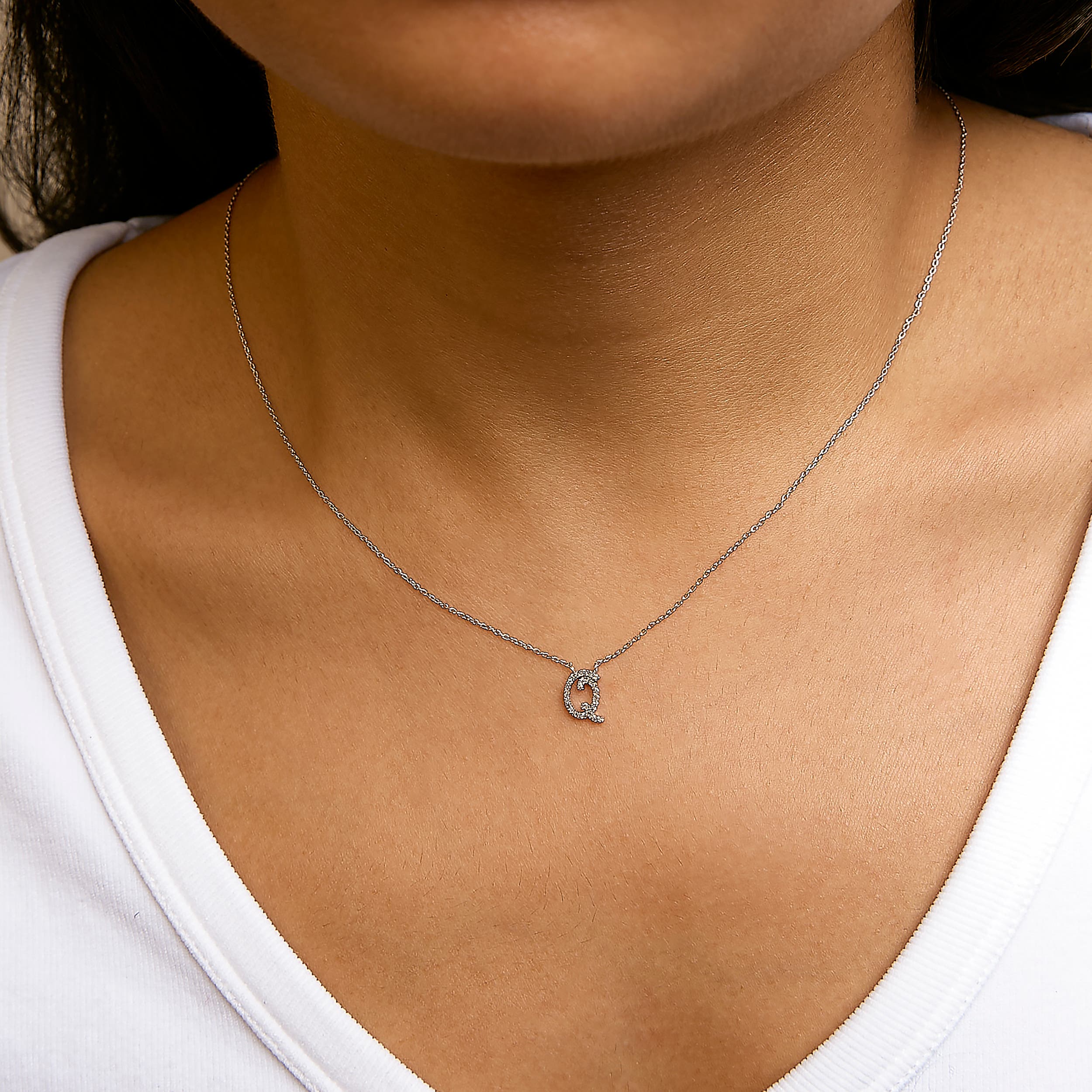 Haus of Brilliance 10K Gold Diamond Accent A-Z Initial Script Style ...