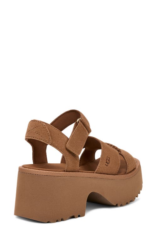 Ugg(r) New Heights Platform Sandal In Chestnut