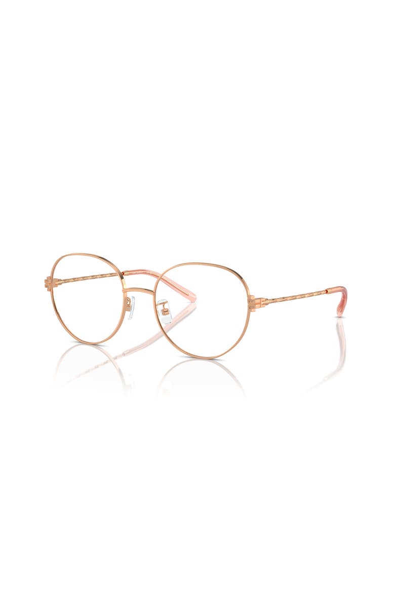 Tory Burch 52mm Round optical glasses, Main, color, Pink