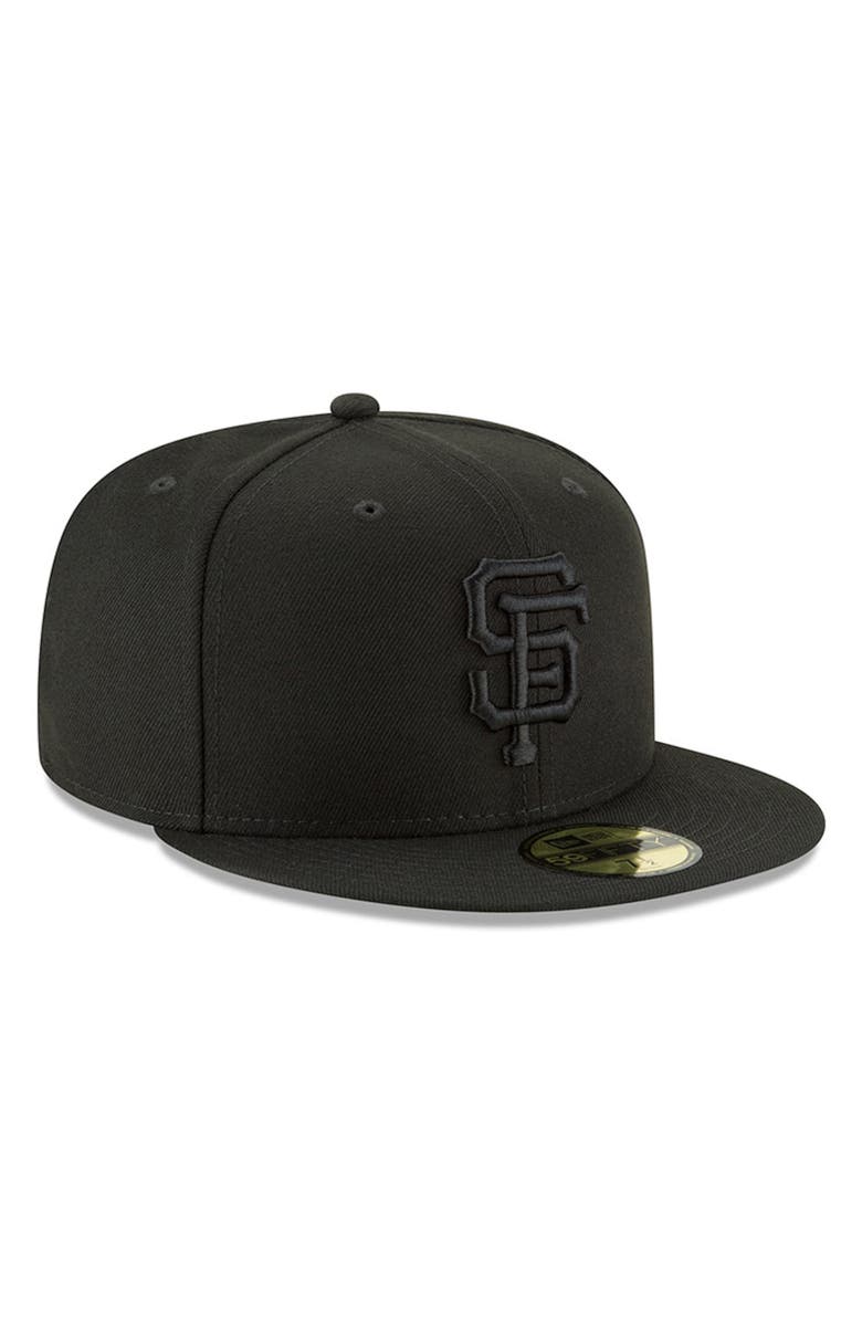 New Era Men's New Era Black San Francisco Giants Primary Logo Basic 59FIFTY Fitted Hat, Alternate, color,
