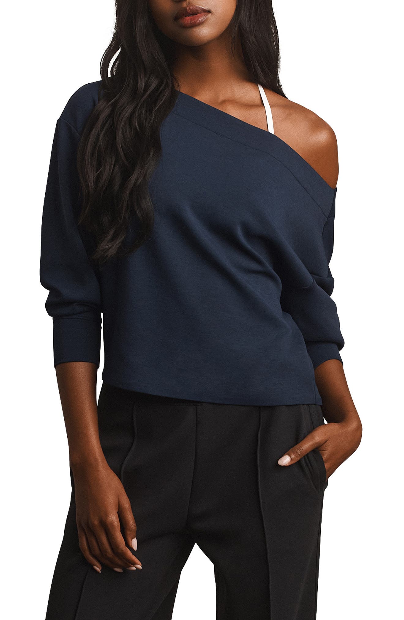 Rhone Dreamglow Bateau Sweatshirt In Navy Blue