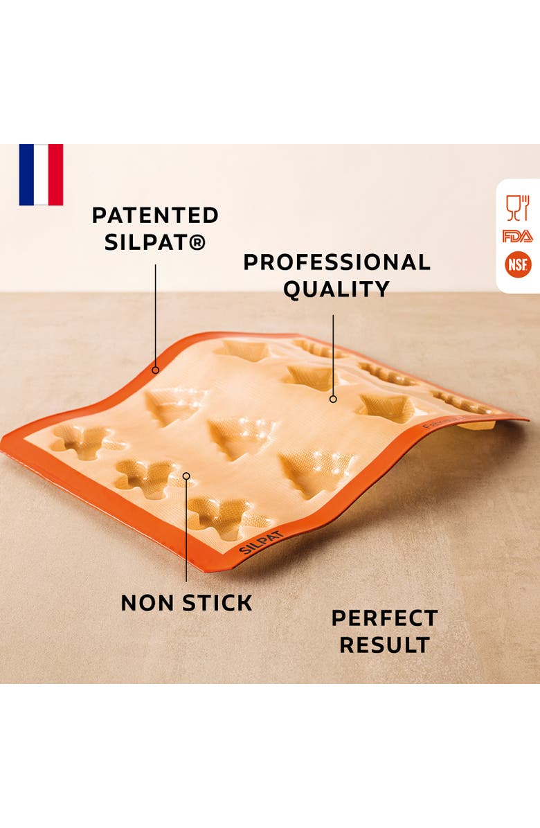 Silpat Perfect Non-Stick 12 Cavity Holiday Treats Baking Pan, Alternate, color, Orange