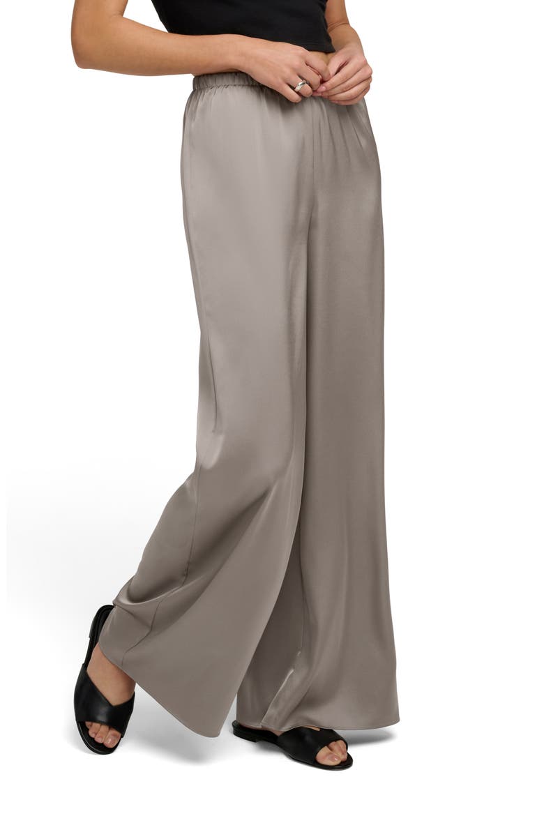The Everything Satin Wide Leg Pants, Alternate, color, SOFT TAUPE