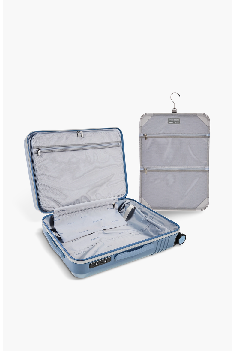 Large Carry-On Luggage, Alternate, color, Slate Gloss / White Trim
