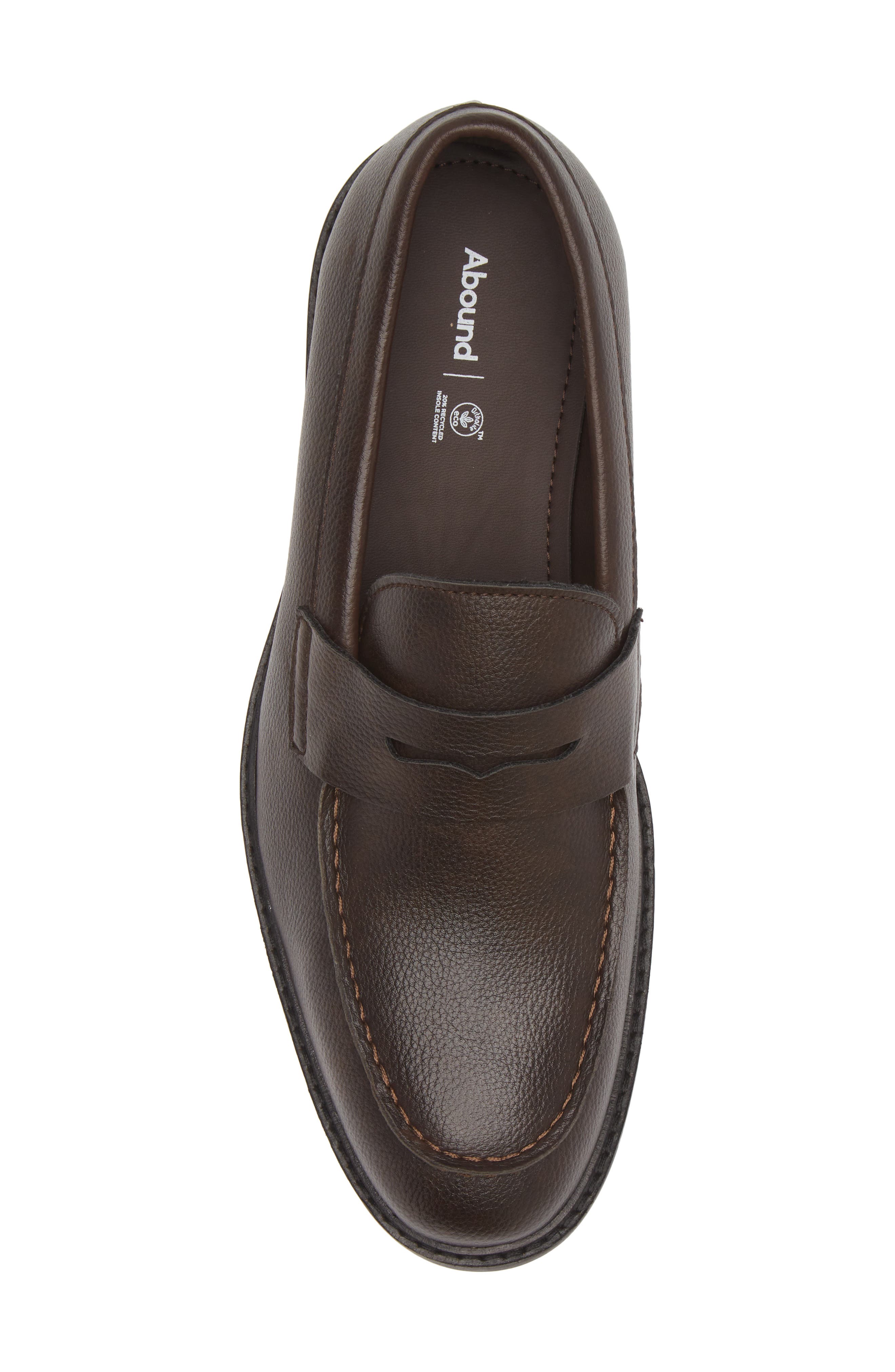 Wade Penny Loafer, Alternate, color, BROWN DARK