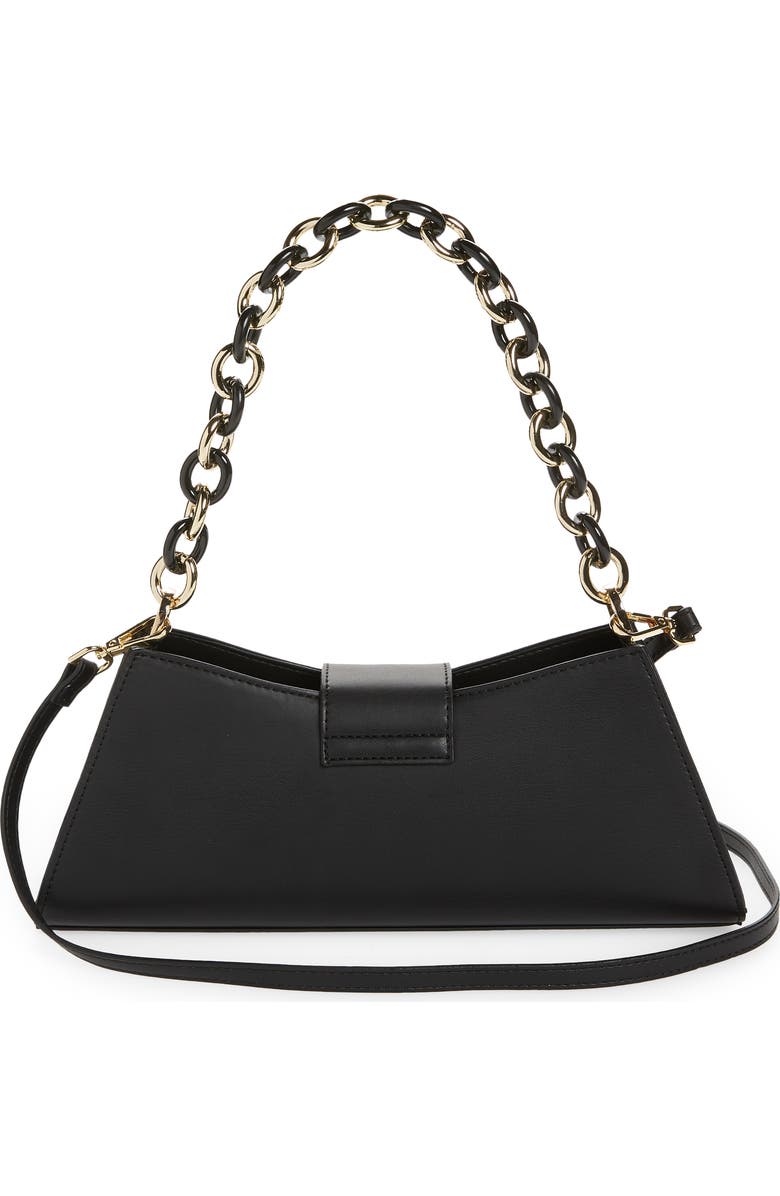 Topshop Faux Leather Structured Chain Strap Shoulder Bag, Alternate, color,