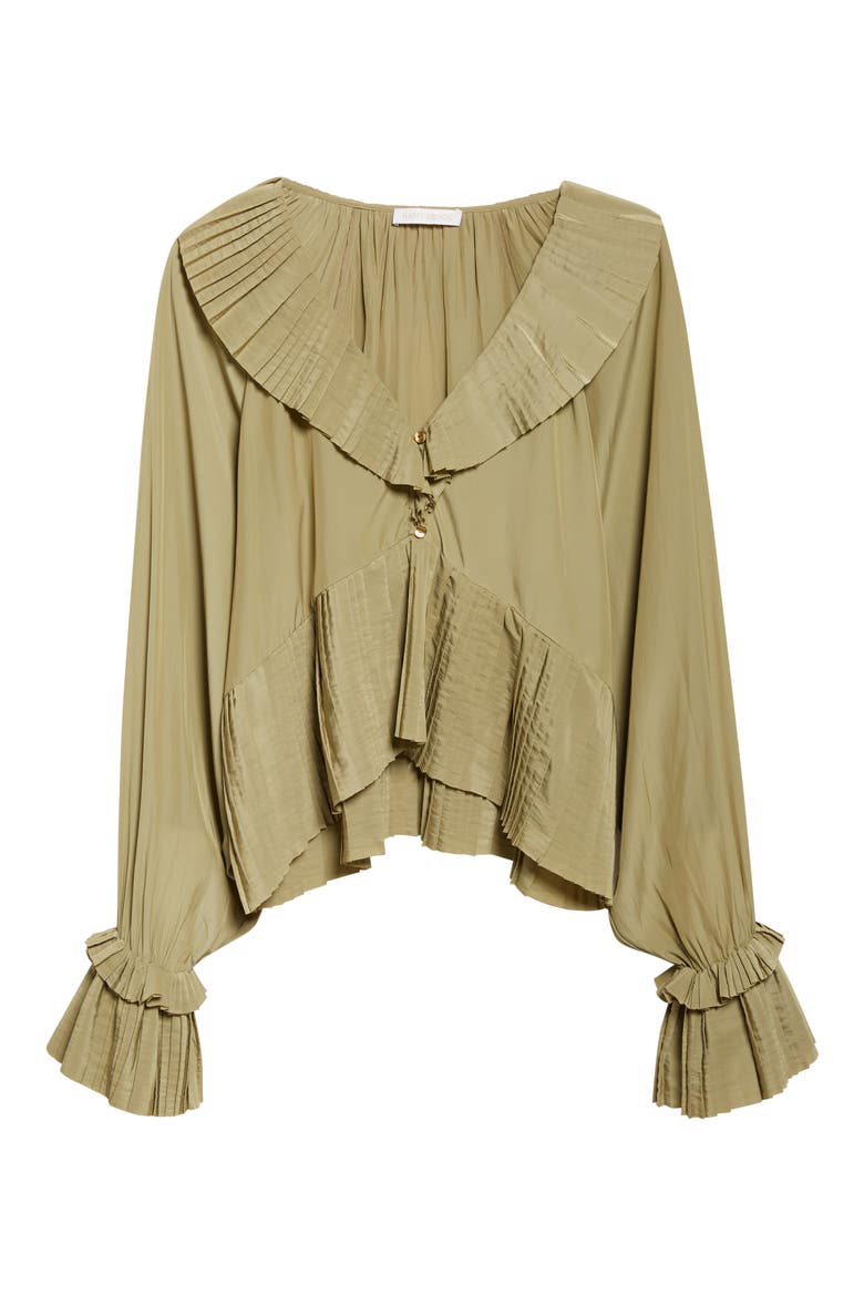 Jacklyn Ruffle Top, Alternate, color, SAFARI