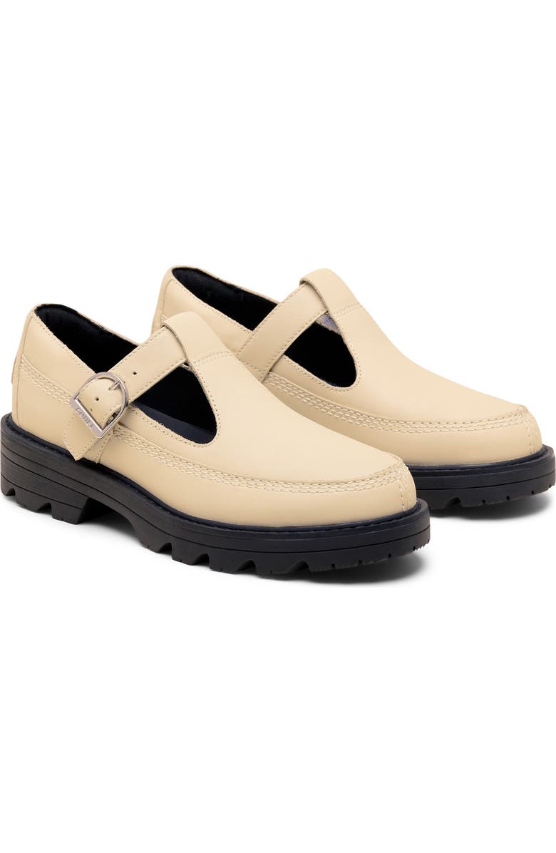 SOREL Revel Ave Mary Jane Loafer, Alternate, color, Bleached Ceramic/ Black