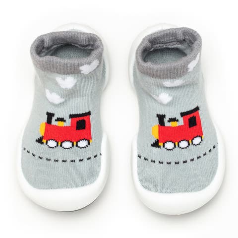 Toddler Boy Sock Shoes - Train