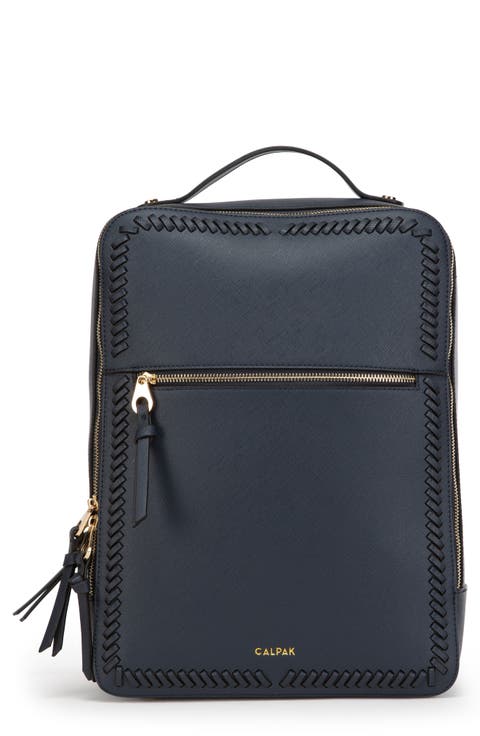 Kaya Faux Leather Laptop Backpack