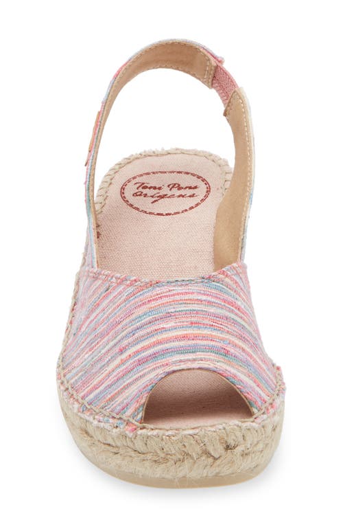 TONI PONS TONI PONS BERI SLINGBACK ESPADRILLE PEEP TOE PLATFORM WEDGE SANDAL