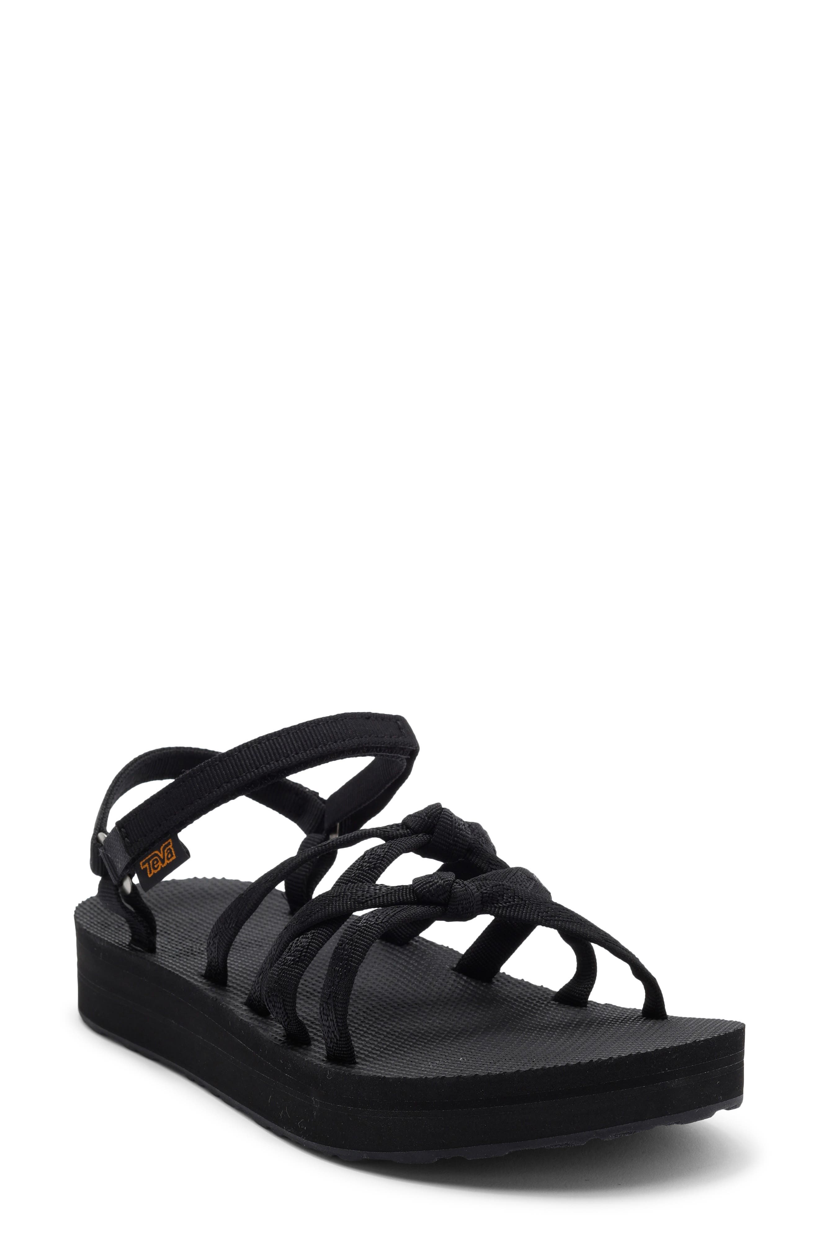 Teva Kena Slim Midform Sandal, Main, color, Black