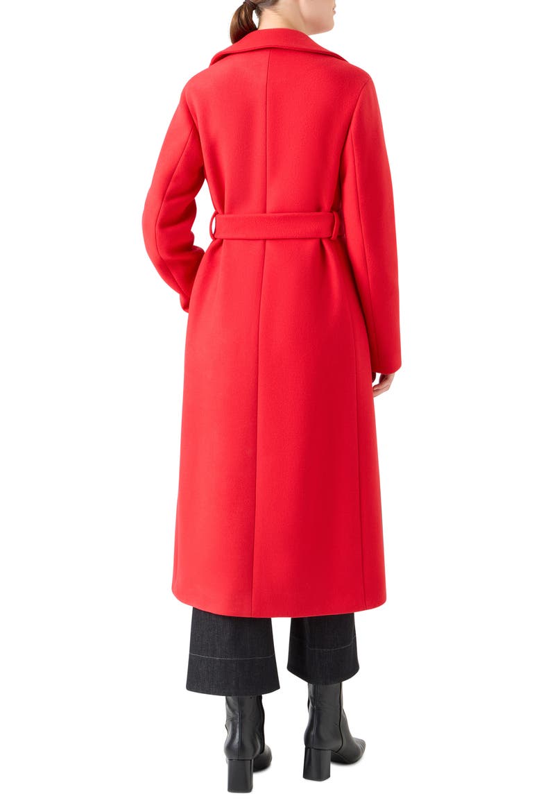 Virgin Wool Blend Coat, Alternate, color, BRIGHT RED