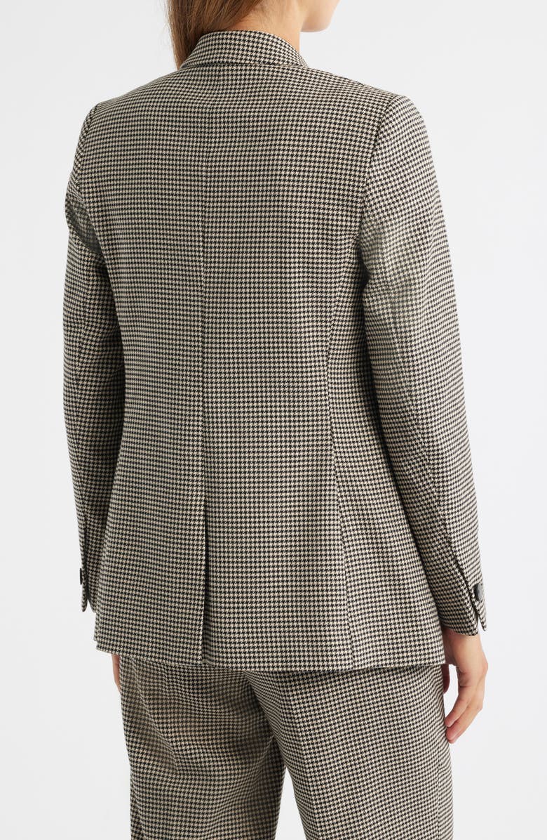 Anne Klein Herringbone One-Button Blazer, Alternate, color, Anne Black Multi