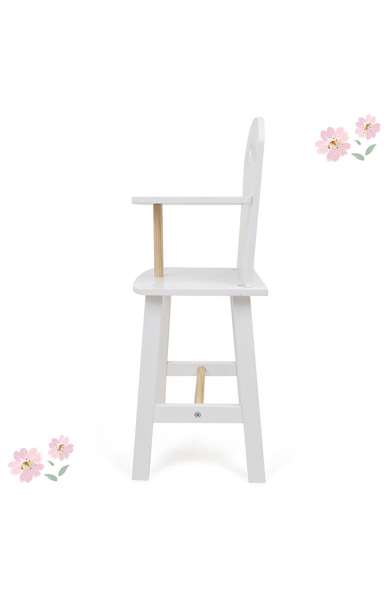 509 Crew Little Flora Wooden Doll Highchair, Alternate, color, White