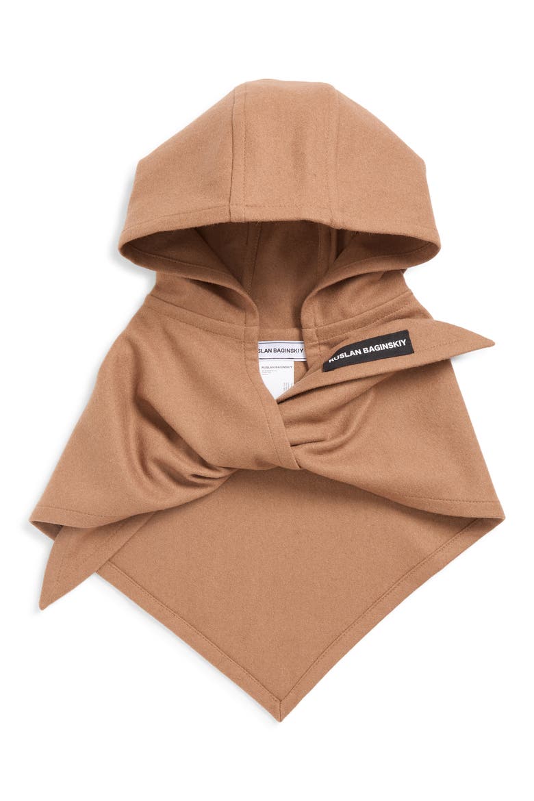 Houstka Wool Blend Headscarf, Main, color, BEIGE