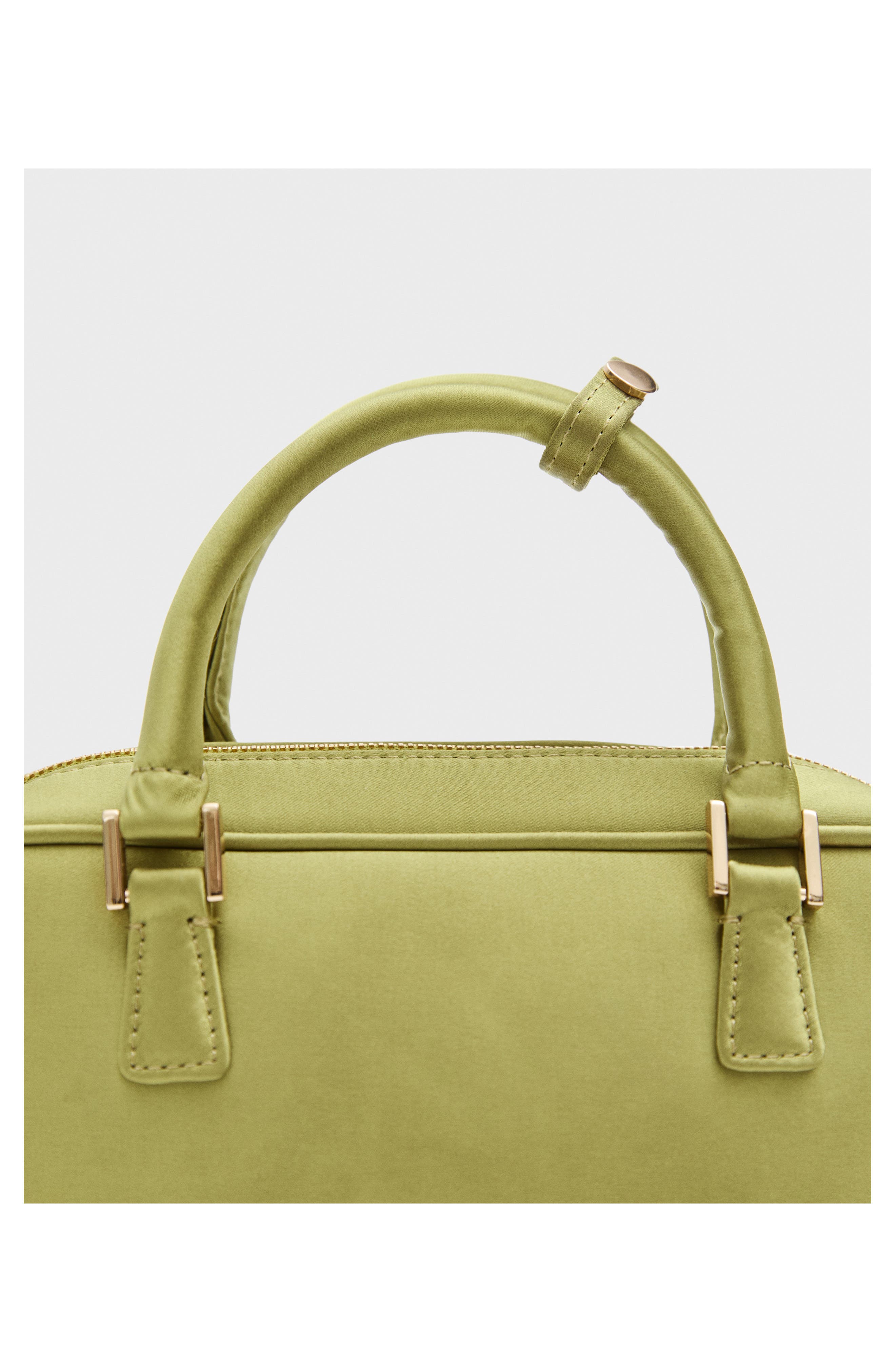 MANGO Mini Satin Top Handle Bag, Alternate, color, 