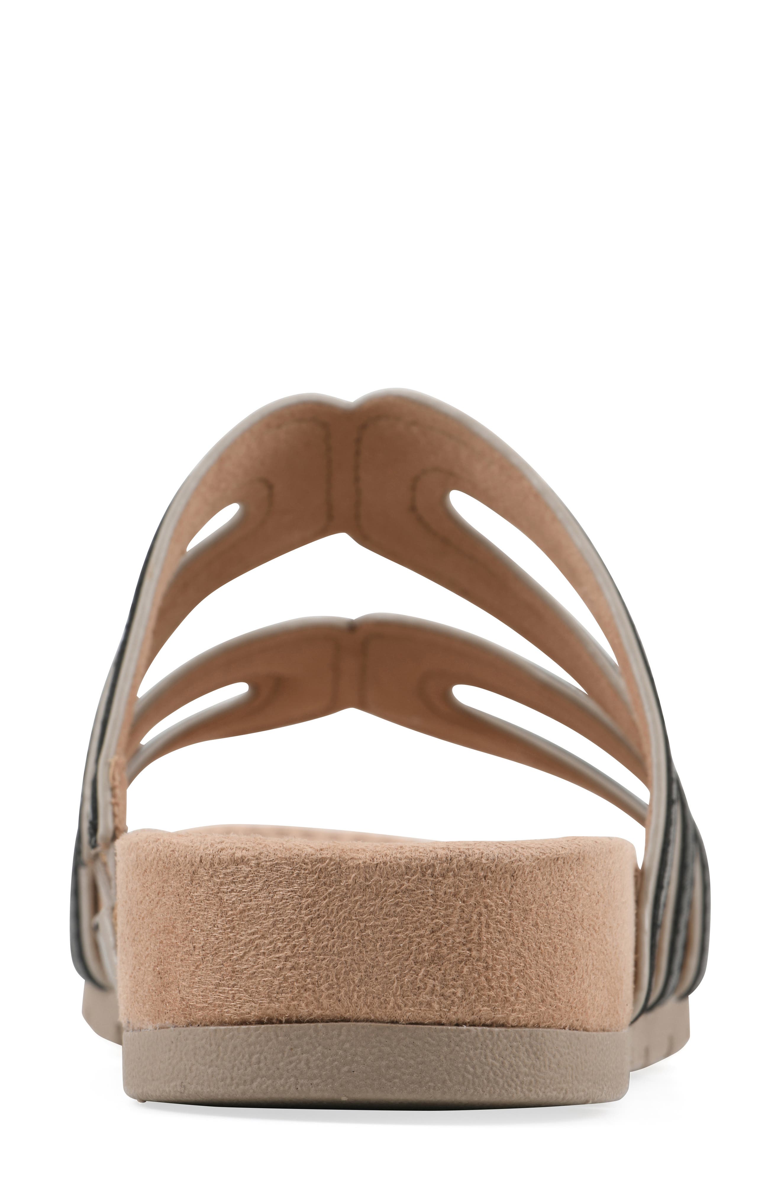 CLIFFS BY WHITE MOUNTAIN Tina Rose Slide Sandal, Alternate, color, Black/ Pale Gold