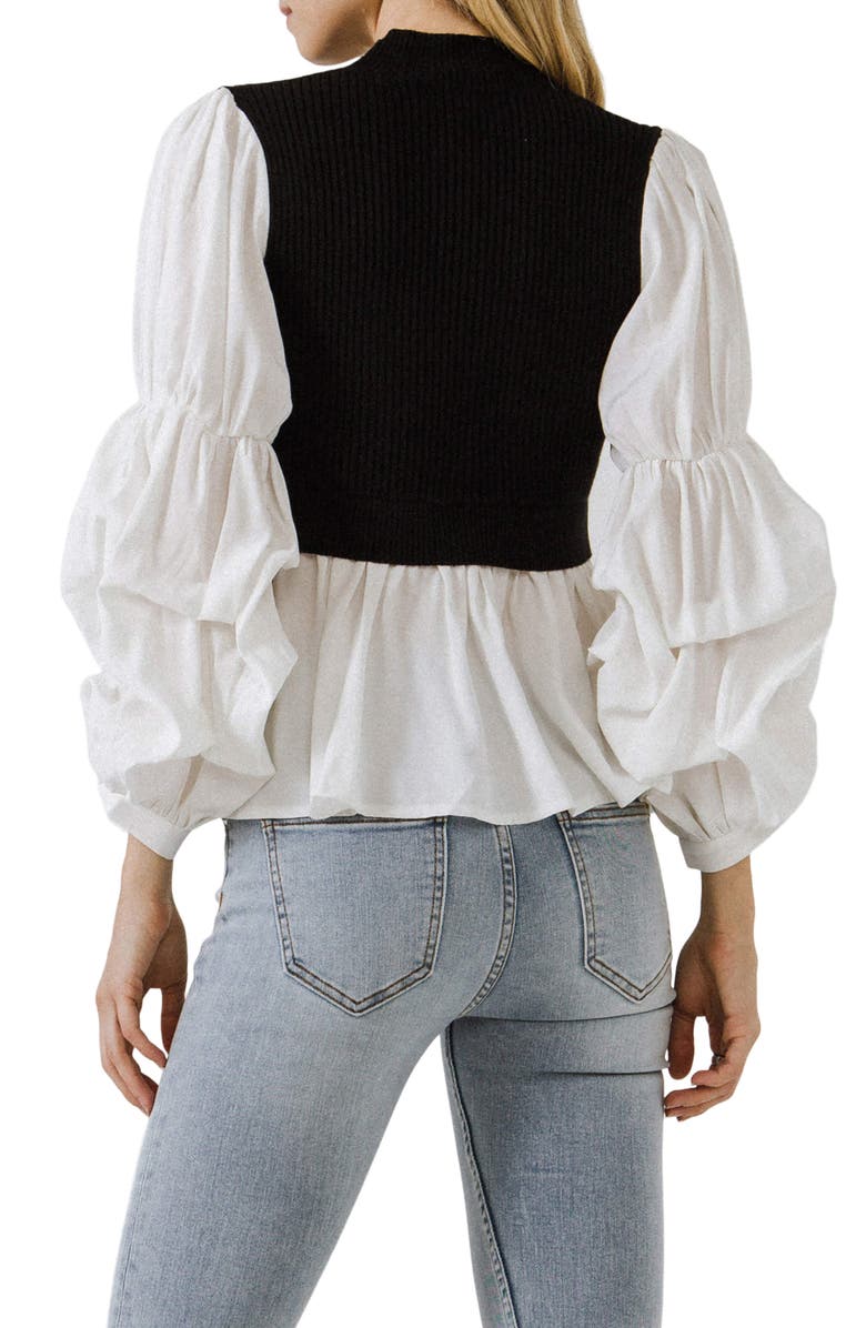 English Factory Combo Top, Alternate, color, Black Combo