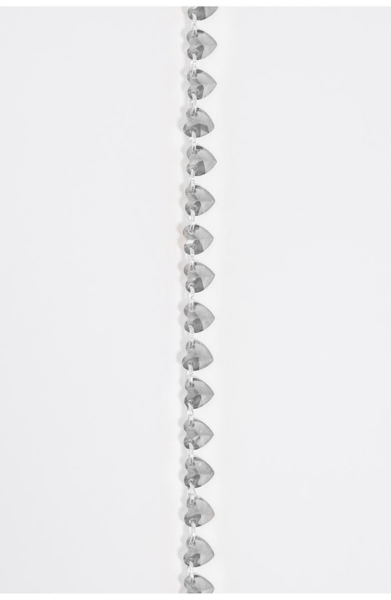 Bimba y Lola Silver Hearts And Crystals Necklace, Alternate, color, Silver