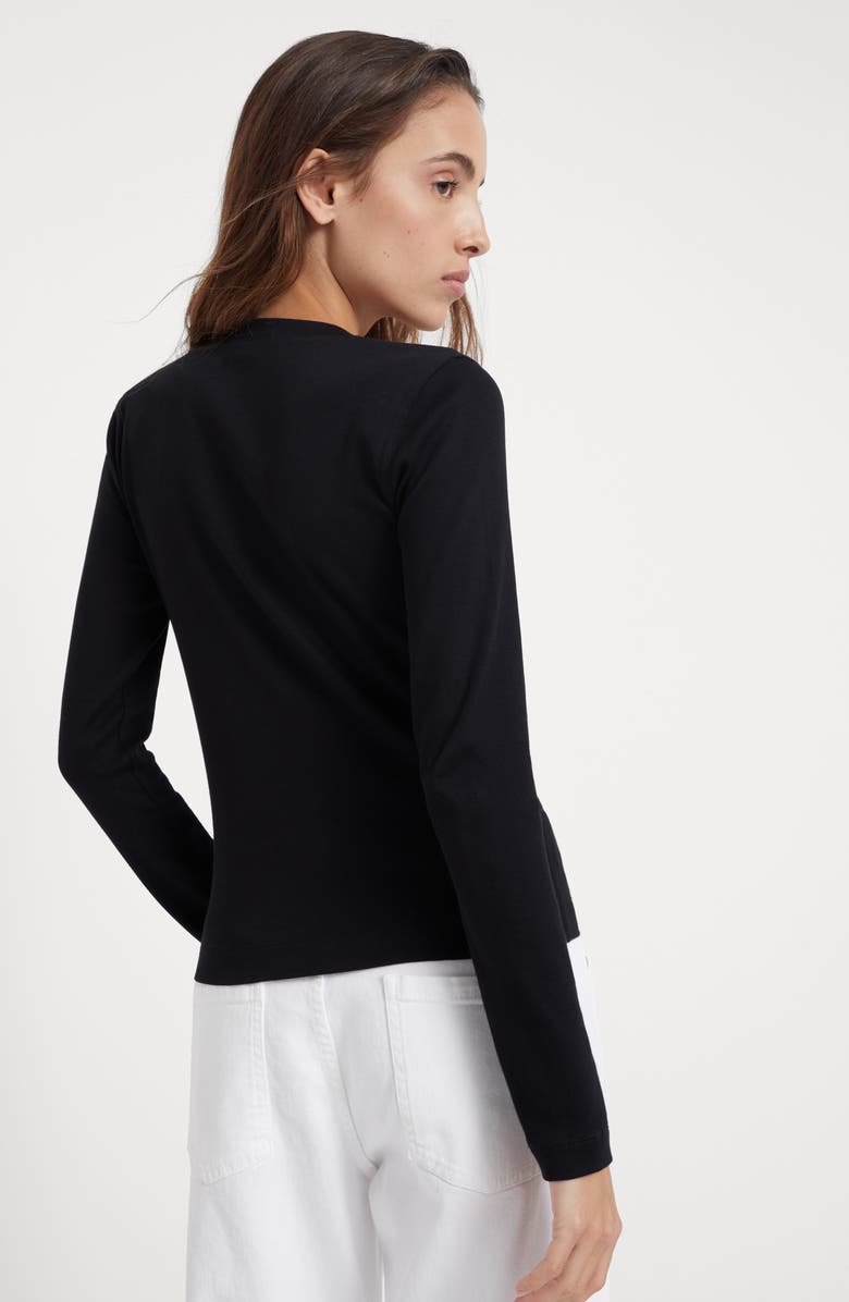 Brunello Cucinelli Ribbed jersey T-shirt, Alternate, color,