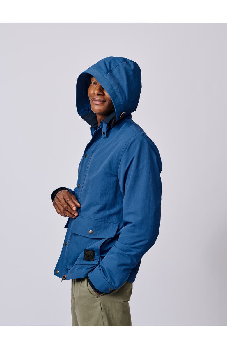 Aubin Eastwood Long Sleeve Hooded Rain Coat, Alternate, color, Blue
