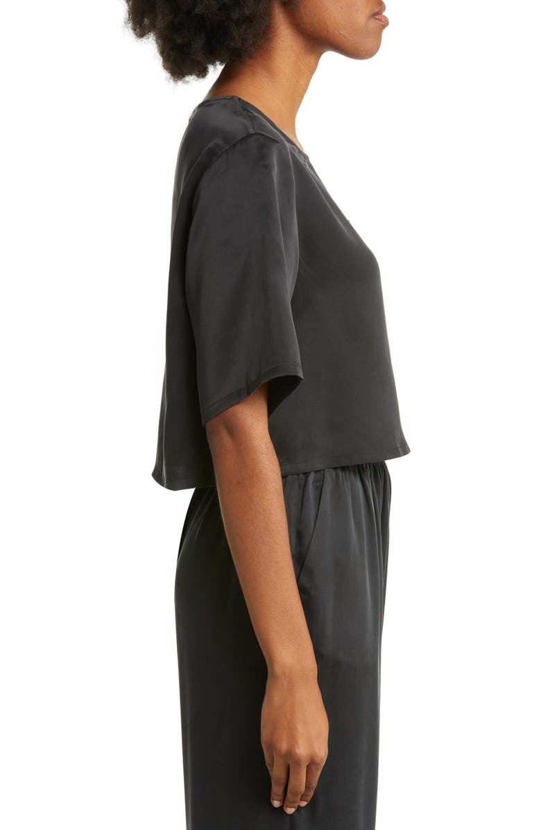 Lunya Washable Silk Crop Sleep T-Shirt, Alternate, color, 