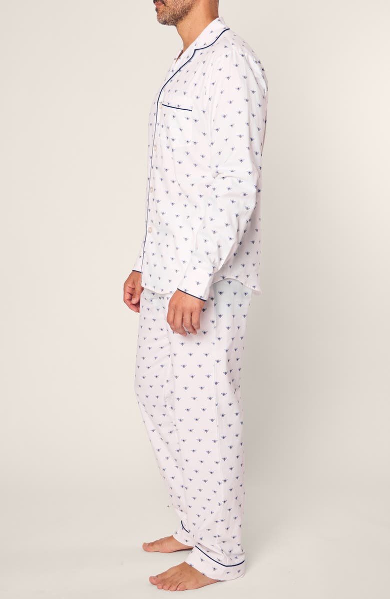 Petite Plume Buzzing Bees Cotton Pajamas, Alternate, color, White