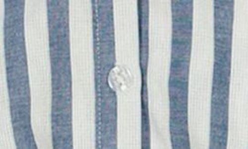 Tommy Hilfiger Stripe Ruffle Top & Skirt Set In Gray