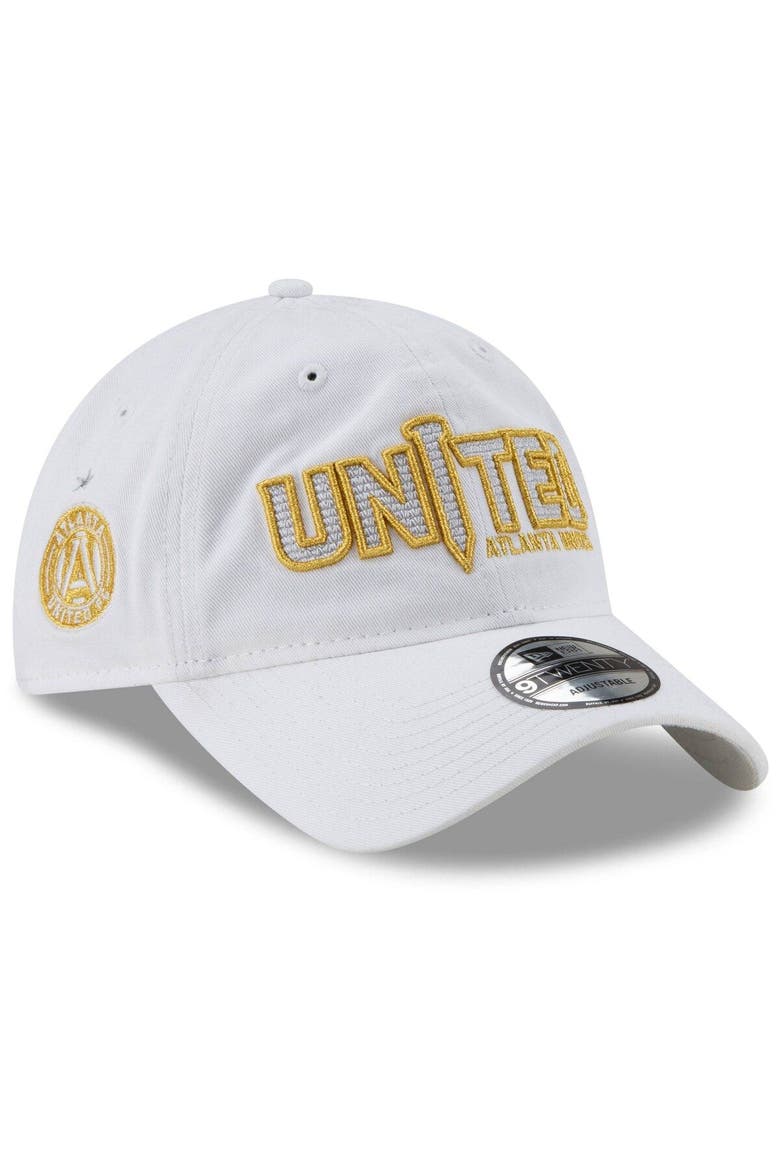 Men's New Era White Atlanta United FC Secondary Jersey Hook 9TWENTY Adjustable Hat, Alternate, color, White