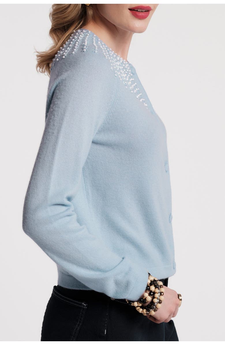 Frances Valentine RBG Cardigan Beaded, Alternate, color, Light Blue