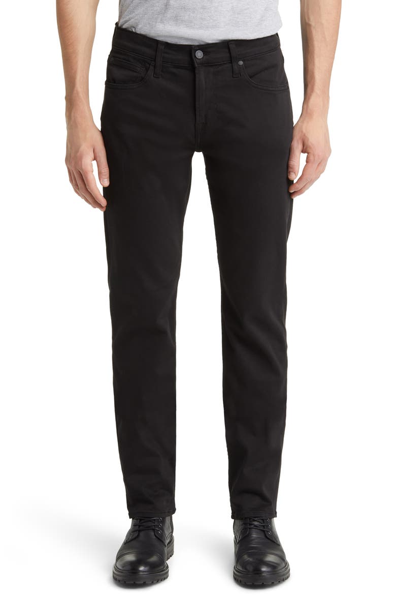Slimmy Slim Fit Clean Pocket Luxe Performance Jeans, Main, color, BLACK