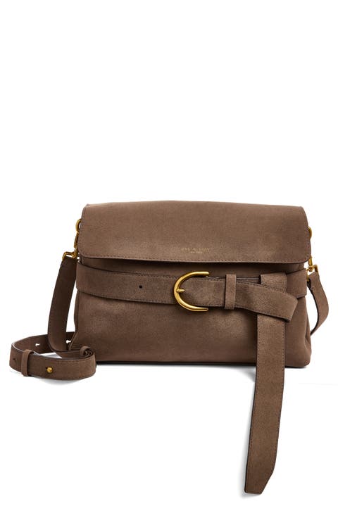 Lexington Flap Suede Crossbody Bag
