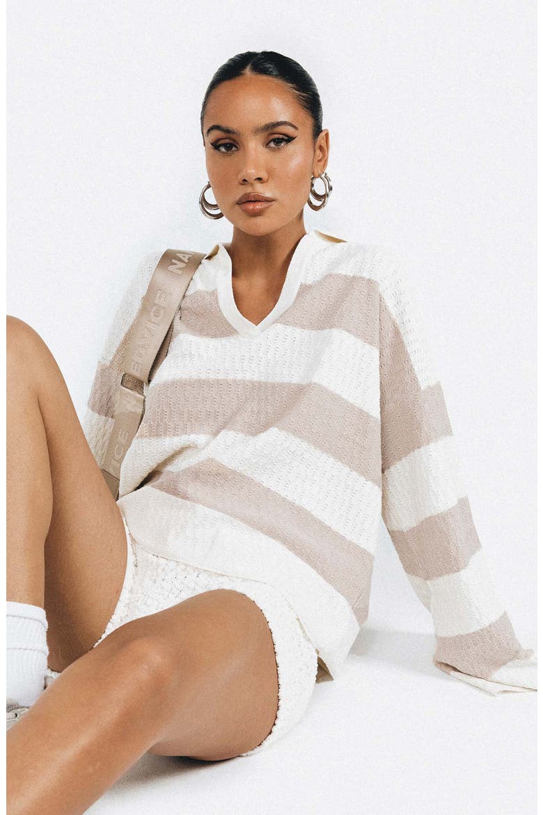 Rick Striped Collar Sweater, Alternate, color, MULTI