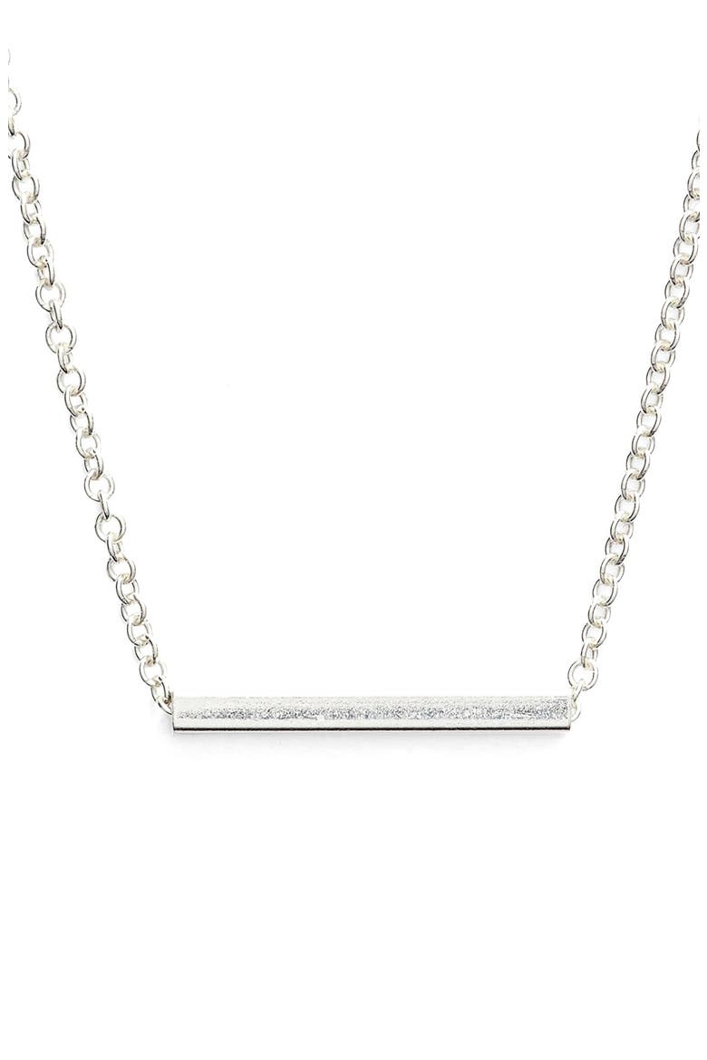 'Balance' Bar Pendant Necklace (Nordstrom Exclusive), Alternate, color, SILVER