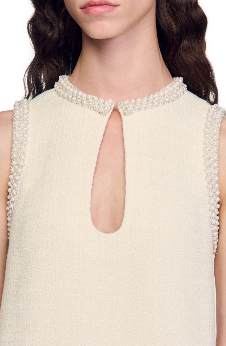 SANDRO Short beaded dress, Alternate, color, 