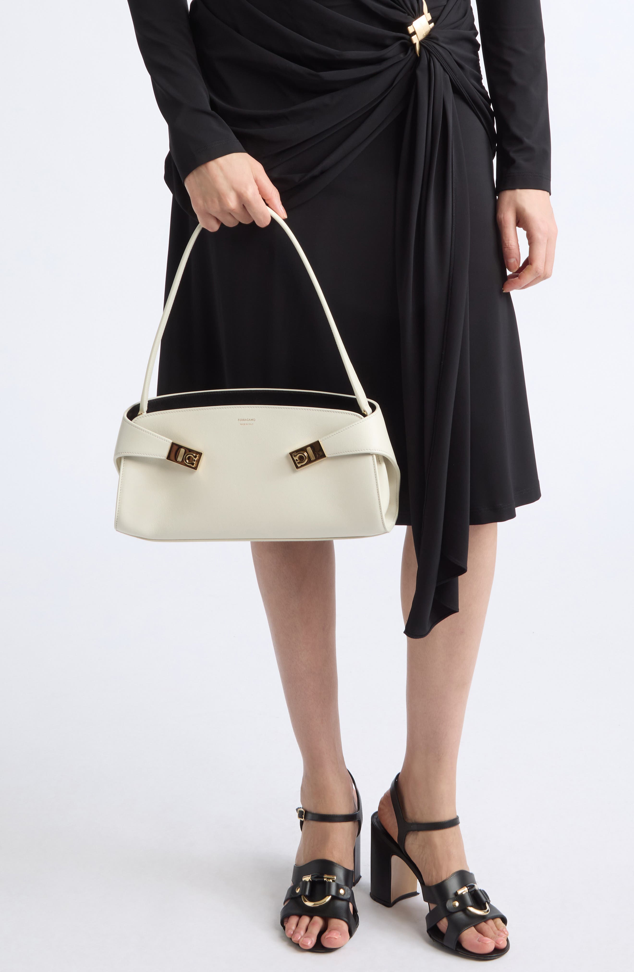 Hug Leather East/West Shoulder Bag, Alternate, color, MASCARPONE