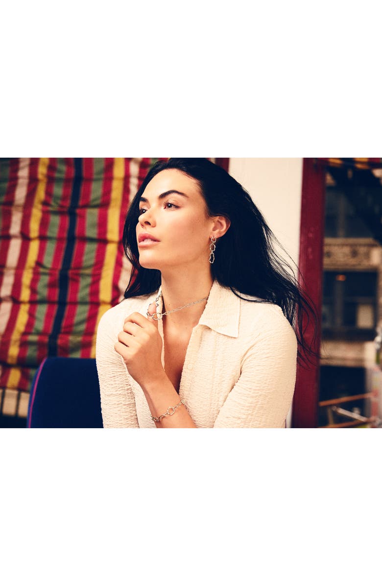 Sterling Forever Ira Drop Earrings, Alternate, color, Silver