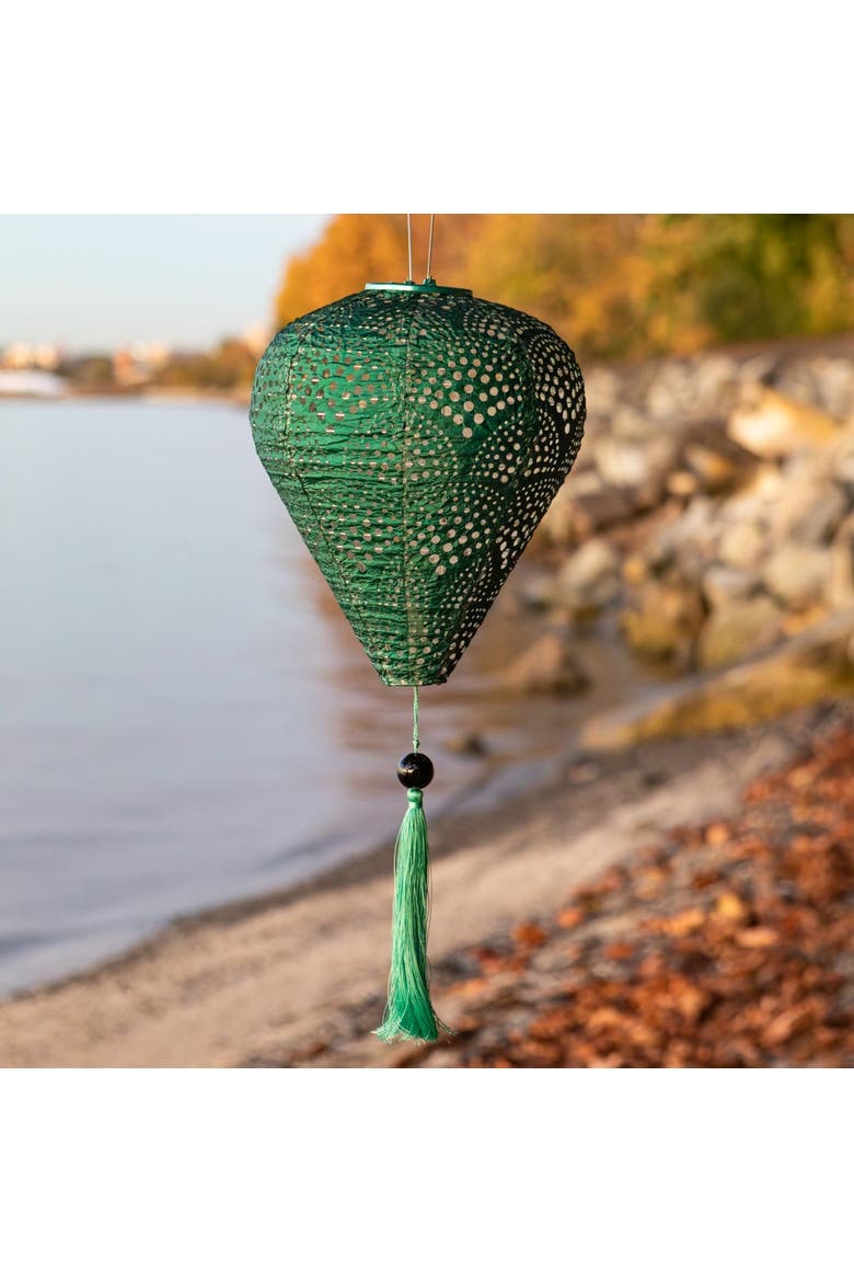 Soji Stella - Tassel Balloon - Solar Lantern, Alternate, color, Jade