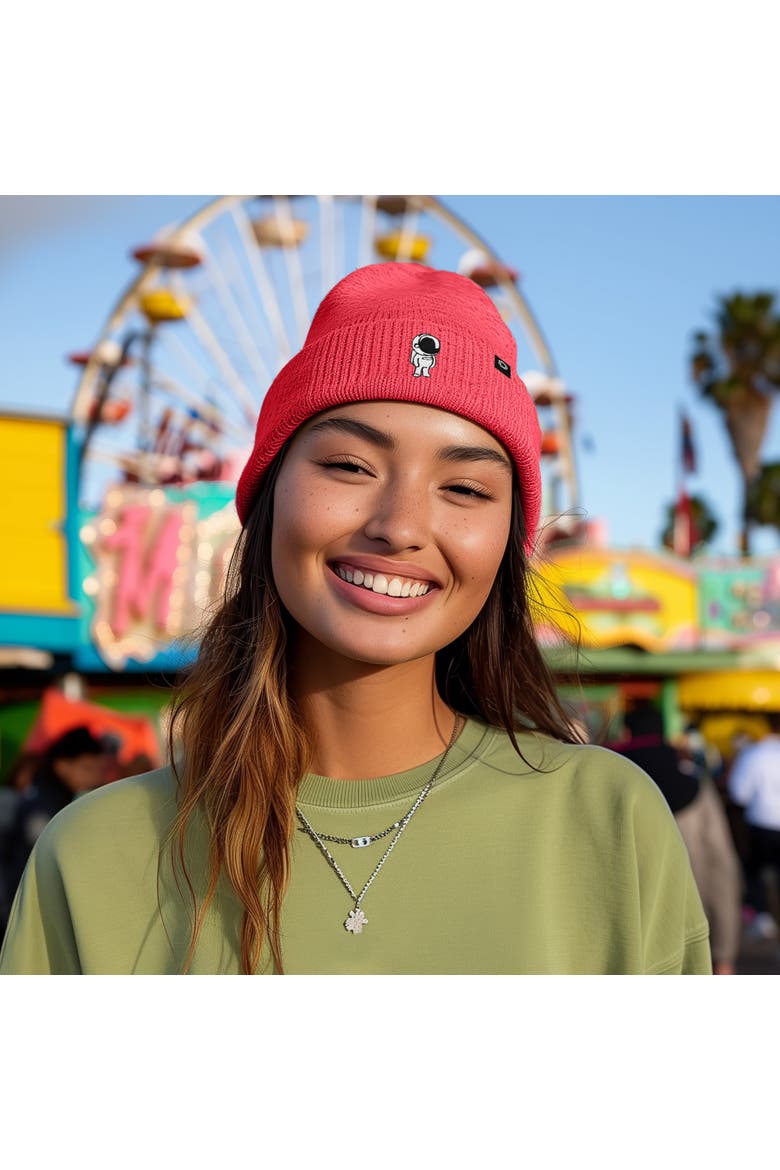 Astronaut Beanie, Alternate, color, Neon Pink
