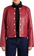 Bagatelle Genuine Leather Collarless Lady Jacket